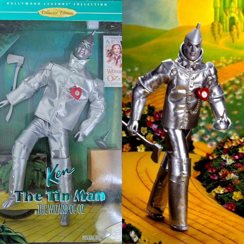 NRFB Ken Tin Man in the Wizard of Oz 1995 Barbie Hollywood Legends Colle…